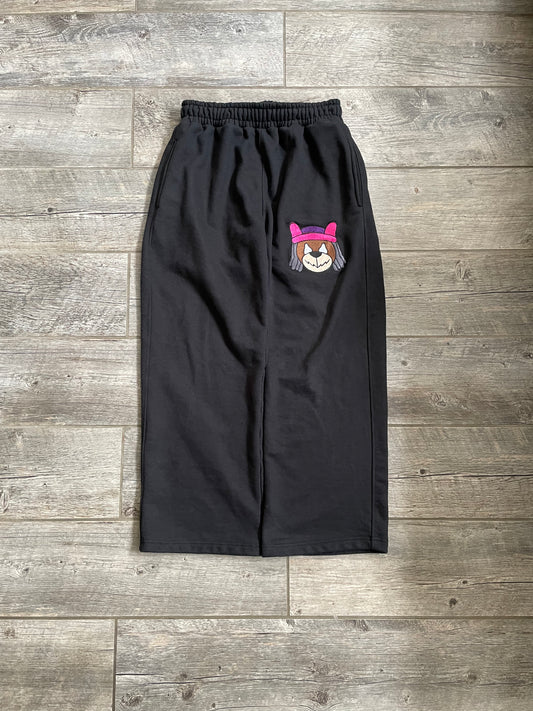 Black Baggy Sweat Pants
